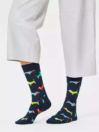 HAPPY SOCKS | Damen Socken 36-40 PUPPY LOVE navy | 
